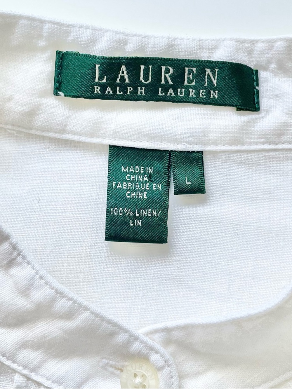 Ralph Lauren Cream Pintuck Button-Front Blouse - Picture 3 of 16